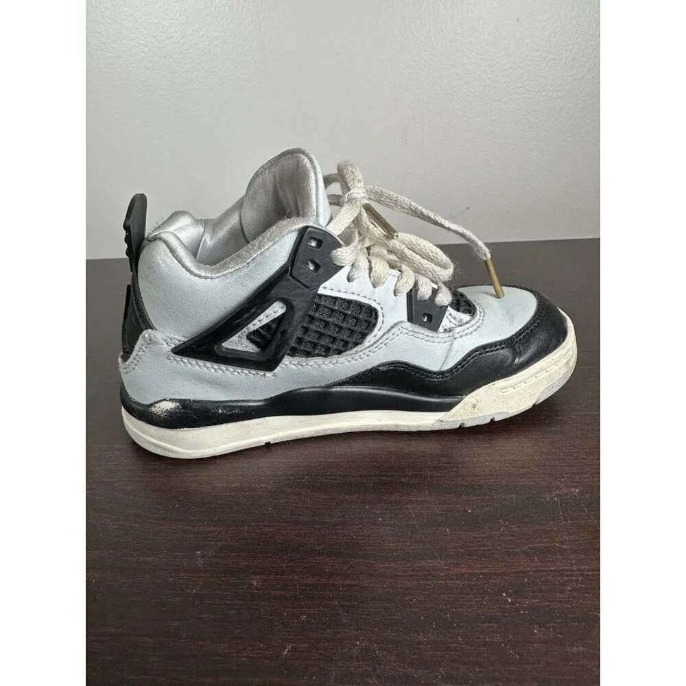Nike Air Jordan 4 Retro Pure Platinum Metallic Gold FZ8585-070 Kid Size 11 C